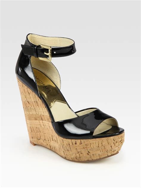 michael kors cork wedge sandals